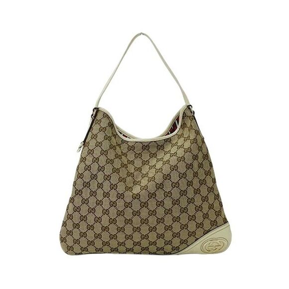 Pre Loved Gucci GG Plus Shoulder Bag BeigeEbony Women Tote Bags - Picture 2 of 8